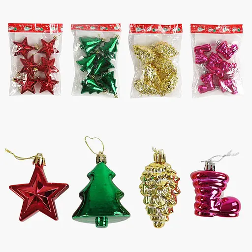 Набір ялинкових прикрас, 6 шт. (В асортименті)