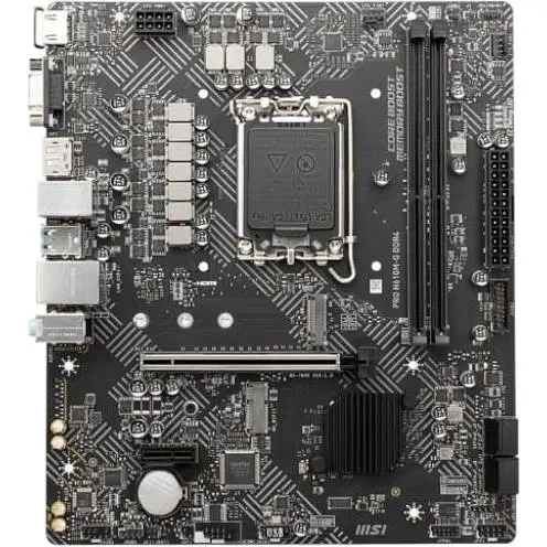 Материнская плата MSI PRO LGA1700, H610M-G DDR4, H610, 2xDDR4, Int.Video(CPU), 4xSATA3, 1xM.2, 1xPCI-E 16x 4.0, 1xPCI-E 1x 3.0, 1xM. 4xUSB3.2/6xUSB2.0, VGA/HDMI/DP, MicroATX