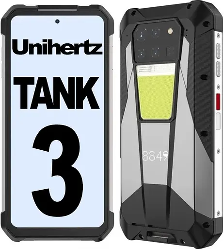 Смартфон Unihertz 8849 Tank 3 16/512GB Night Vision + Лазерний далекомір Black-Silver