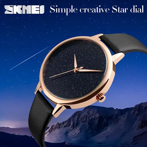 Женские часы Skmei 9141 Moon (Черный) - фото 4