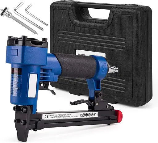 Повітряний степлер 22GA-71 Серія 5/32"-5/8" 4MM -16MM Crown FINE draad Meubelnietjes 7116A (інструмент) - фото 4