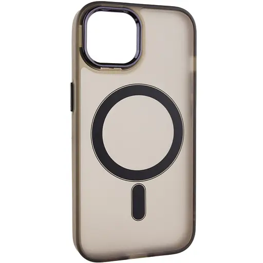 Чехол Epik TPU+PC Lily with MagSafe для Apple iPhone 15, 6.1 Dark Gray - фото 2
