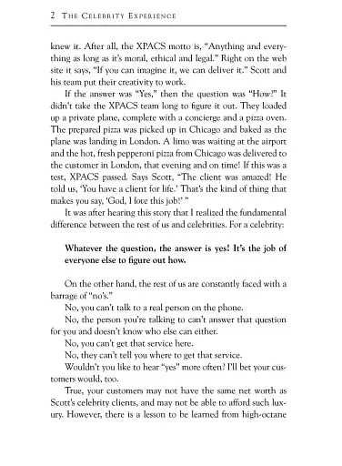 The Celebrity Experience: Insider Secrets to Delivering Red Carpet Customer Service - фото 8