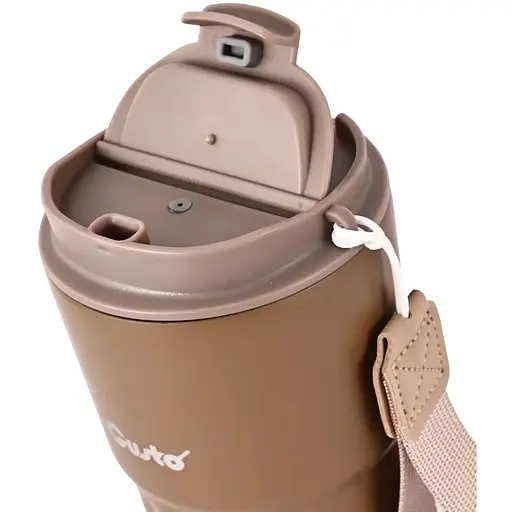 Термокружка Gusto GT124 Перерыв на кофе 350 мл коричневая (88437) - фото 3