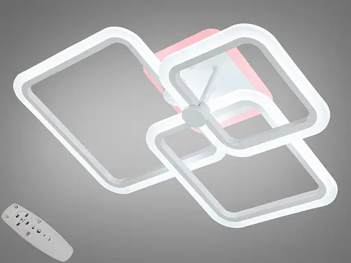 Пристельная светодиодная люстра с пультом, димером, 65W, белая - фото 1