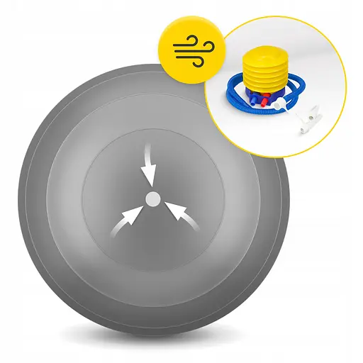 М'яч для фітнесу (арахіс) 4FIZJO Air Ball Peanut 45 x 90 см Anti-Burst Grey (P-5905973407175) - фото 5