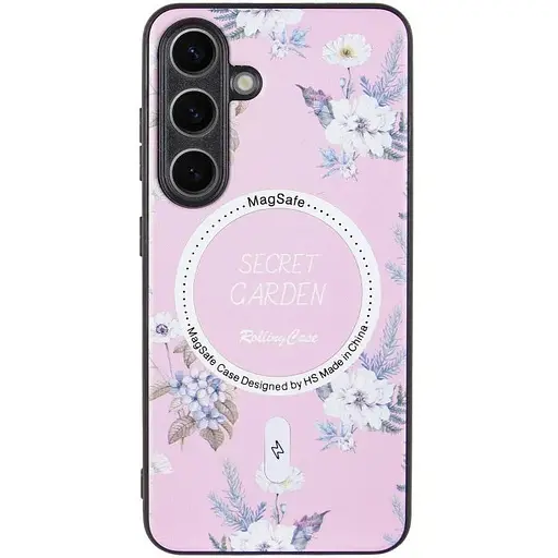 TPU+PC чехол Epik Secret Garden with MagFit для Samsung Galaxy S23 FE Pink