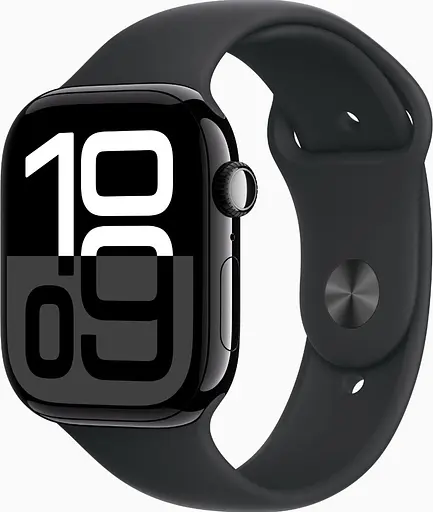 Смарт-годинник Apple Watch Series 10 GPS 46mm Jet Black Alu. Case w. Black Sport Band - M/L (MWWQ3)