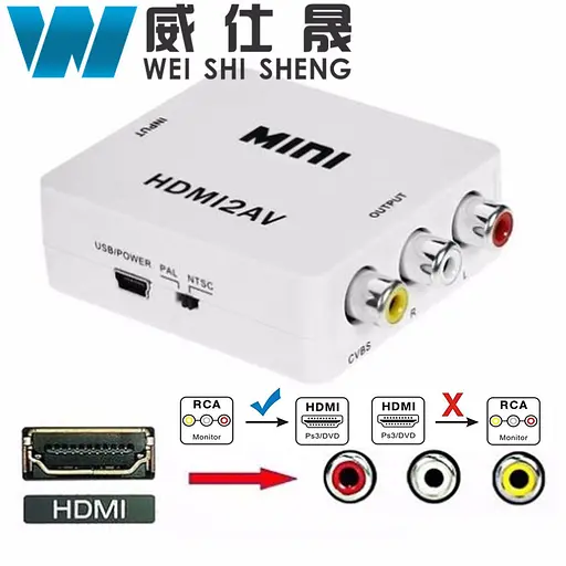 Конвертер Hdmi to AVВхід Hdmi мама -- Вихід 3RCA мама - фото 7