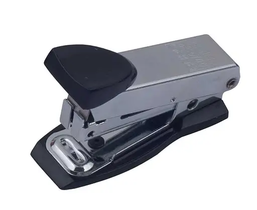 Степлер металлический мини, до 12 листов, скобы №10, черный