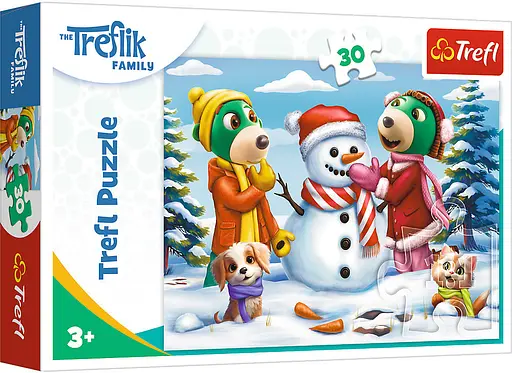 *Набор Пазлы - (30 элм.) - "Зимние игры Трефликов" / Trefl - фото 1