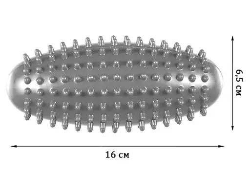 Масажний ролик Almond EasyFit овальний із шипами сірий (EF-1071-GY) - фото 2