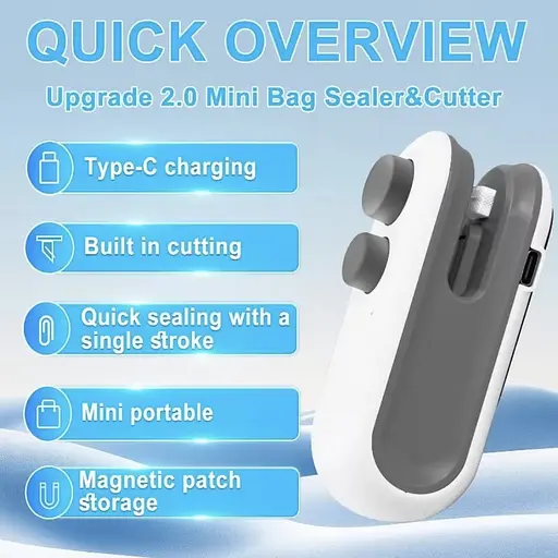 Портативний запаювач пакетів для свіжості продуктів - фото 7