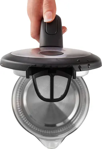 Gorenje Электрочайник 1.7л, 2,200 Вт, strix контроль, стекло, черный - фото 9