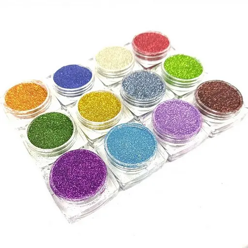 Набір гліттеру для біо-тату №2 Базовий gliset-2, 12 кольорів - фото 3