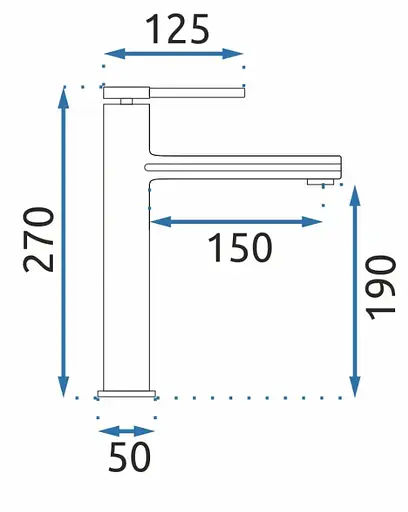 Змішувач для умивальника Rea Oval високий хром REA-B6510 Хром - фото 4