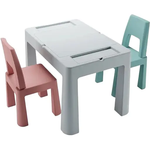 Комплект меблів Tega Baby Teggi Multifun + 2 стільця turquoise old rose grey - фото 1