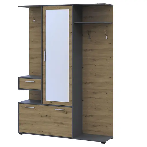 Передпокій Doros Фінч Графит / Дуб Артизан 145х37х202 (44900220) - фото 3