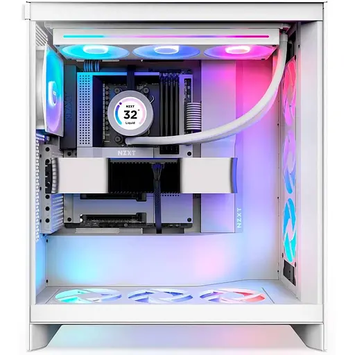 Корпус NZXT H7 Flow RGB White (CM-H72FW-R1) без блока питания - фото 5
