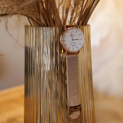 Наручний годинник жіночий Besta Love UA Rosegold Золотий (3143) - фото 9