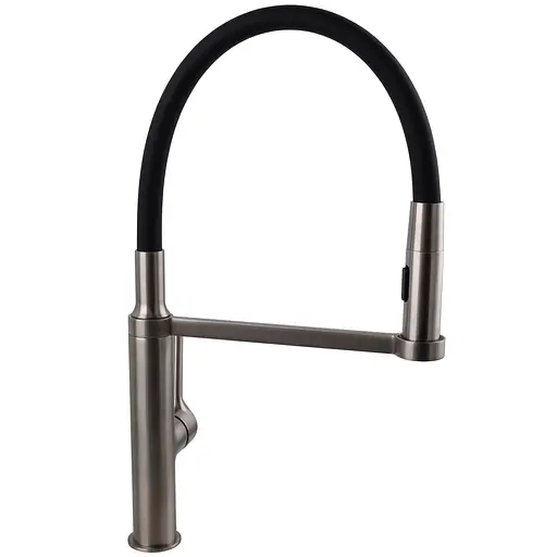 Змішувач для кухні TOPAZ SARDINIA TS 08401-H71-PVD-NB латунний з лійкою-душем для зручності використання - фото 3