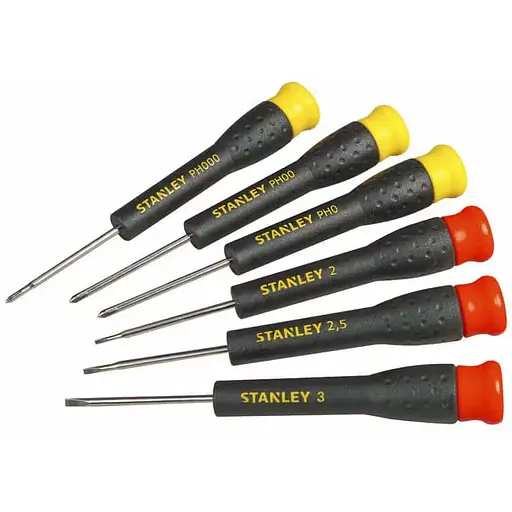 Набор отверток точной механики Stanley 6 шт: SL2, SL2.5, SL3, PH000, PH00, PH0 (STHT0-62632)