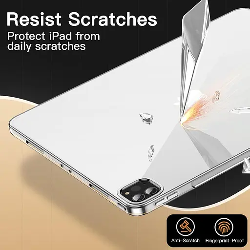 Чехол JETech для iPad Pro 12,9-дюймовый 2022/2021 (6-го/5-го поколения), мягкий прозрачный тонкий противоударный чехол для планшета TP - фото 2