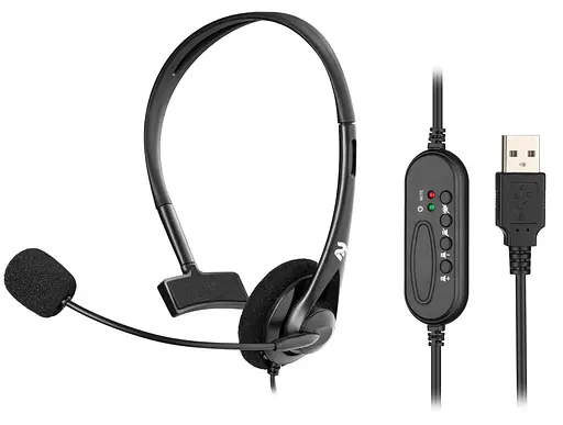 Гарнитура ПК моно On-ear CH11 USB, omni-mic, 2 м, черный 2E teh0013225 - фото 1