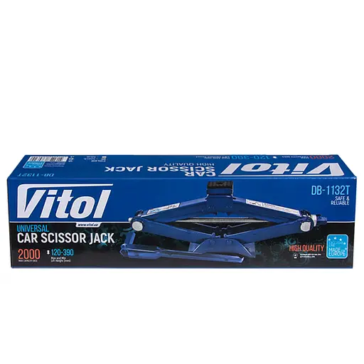 Домкрат гвинтовий ромбовидний Vitol 2т 120-390 мм 3.2 кг (DB-1132T) - фото 8