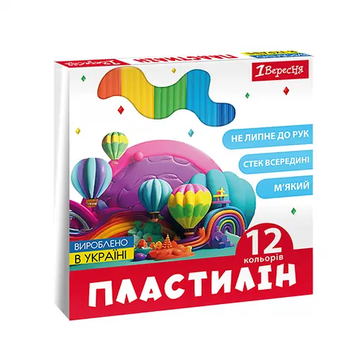 Пластилин Classic 1 Сентября, 12 цветов, 240 г, 540671