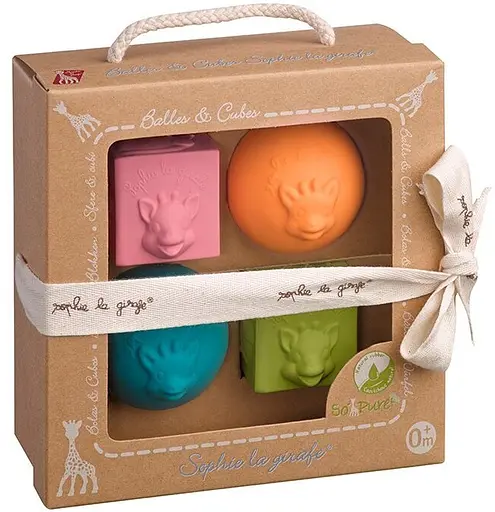 Набор игрушек Vulli Жирафа Софи Шарики и кубики, 4 предмета (220119) - фото 4