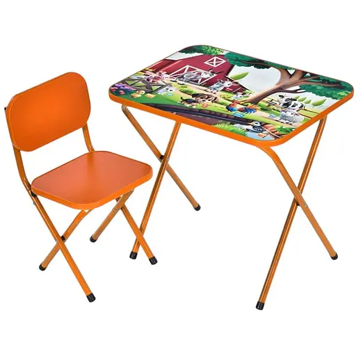 Детский столик складной со стульчиком Bambi M 5966-7 оранжевый