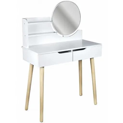 Туалетний столик Jumi Scandi з шухлядами, білий - фото 3