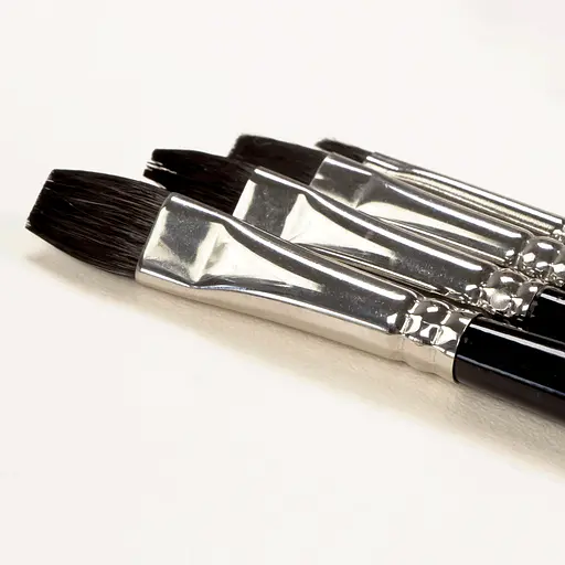 Пензель білка плоска Classic 3016 №2 коротка ручка Kolos - фото 5