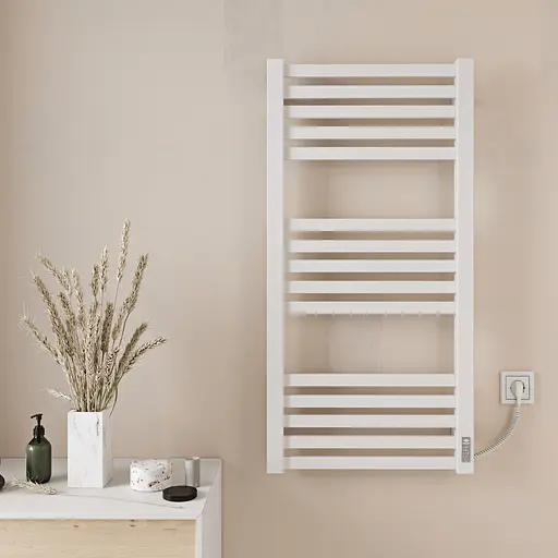 Электрический полотенцесушитель Kosser Герда 1000x500 EL тайм. белый ДГ03ELW, Белый матовый, Левое - фото 3