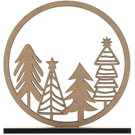 Заготовка на подставке Rosa Talent Елки 15х2x15.5 см ХДФ