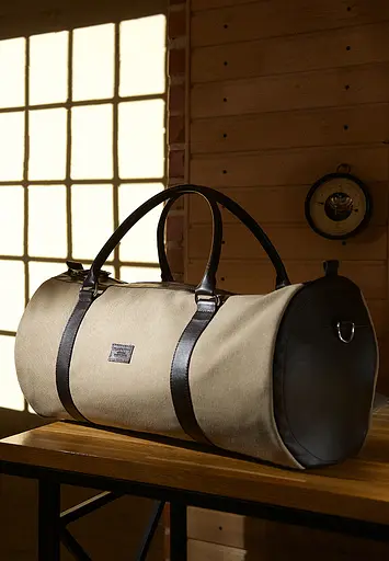 Сумка Harper MAXI з канвасу з темно-коричневими шкіряними вставками - фото 9