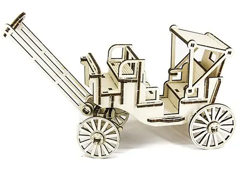 Дерев'яний конструктор Карета 78 деталей - фото 6