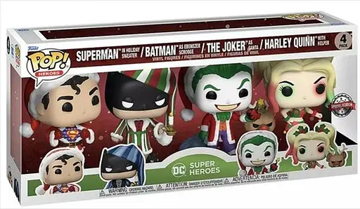 Набор фигурок Funko Pop Фанко Поп Фанко Поп DC Comics Christmas 4 Pack Special Edition Exclusive ДС Комикс DC CC 4 - фото 2