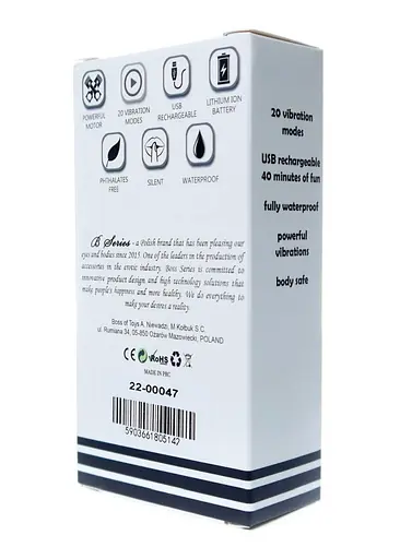 Міні-вібратор B - Series Magic Powerful Bullet, 10 см (чорний) - фото 10