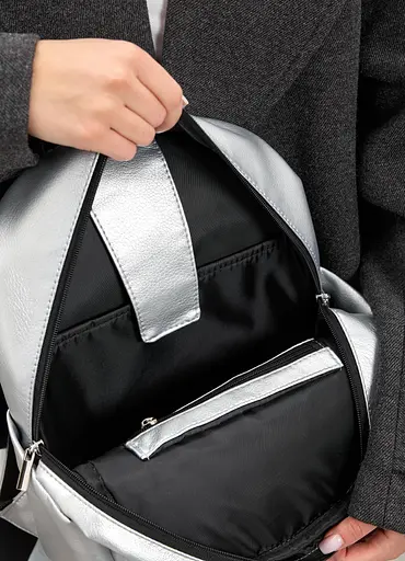 Жіночий рюкзак Sambag Talary срібло 35 х 25 х 12 см (35312003) - фото 6