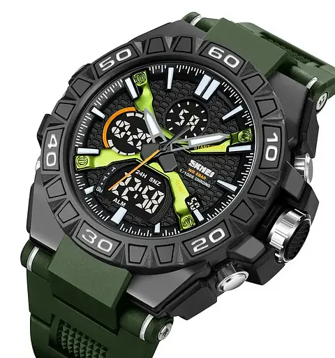 Годинник чоловічий наручний спортивний Skmei 2220 (Зелений) - фото 3