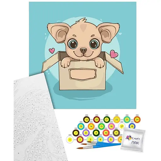 Картина за номерами Art Craft Пухнаста посилочка 30х30 см (15655-AC) - фото 1