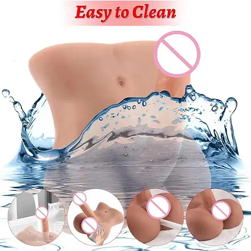 Секс-лялька для жінок чоловічий торс з пенісом ТПЕ тілесного кольору - фото 4