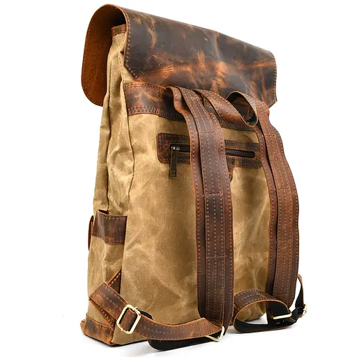 Рюкзак для ноутбука из канвас и крейзи хорс TARWA 42х33х12 см sum0028444 - фото 5