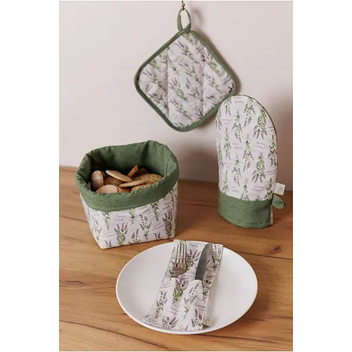 Кошик для хліба Прованс Суцвіття лаванди 14х16х15 см (43205) - фото 4