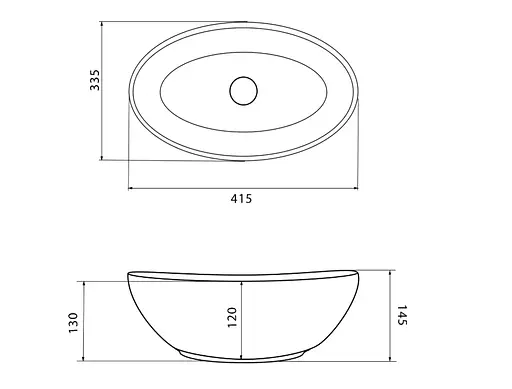Умивальник VBI Parma light stone glossy накладний VBI-011026, Мармур - фото 5