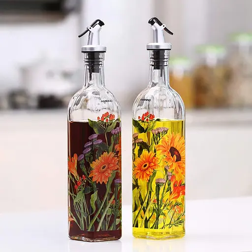 Пробка-носик гейзер дозатор для разлива из бутылки масла уксуса с металлическим носиком 8 см, Kitchen Master Стальной 86315 - фото 4