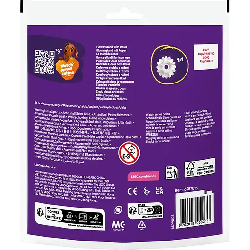 Конструктор LEGO Friends Квітковий кіоск із трояндами 55 деталей (30721) - фото 3