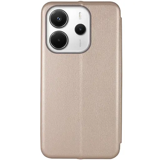 Шкіряний чохол-книжка Epik Classy для Xiaomi Redmi Note 14 4G (Int. version) Золотий - фото 2